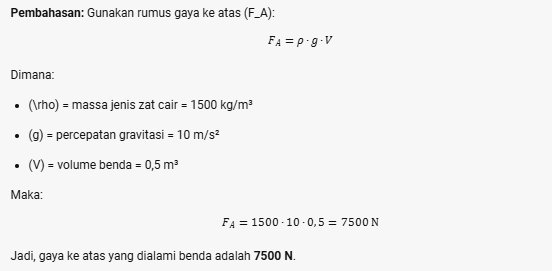 Contoh Soal Hukum Archimedes 1